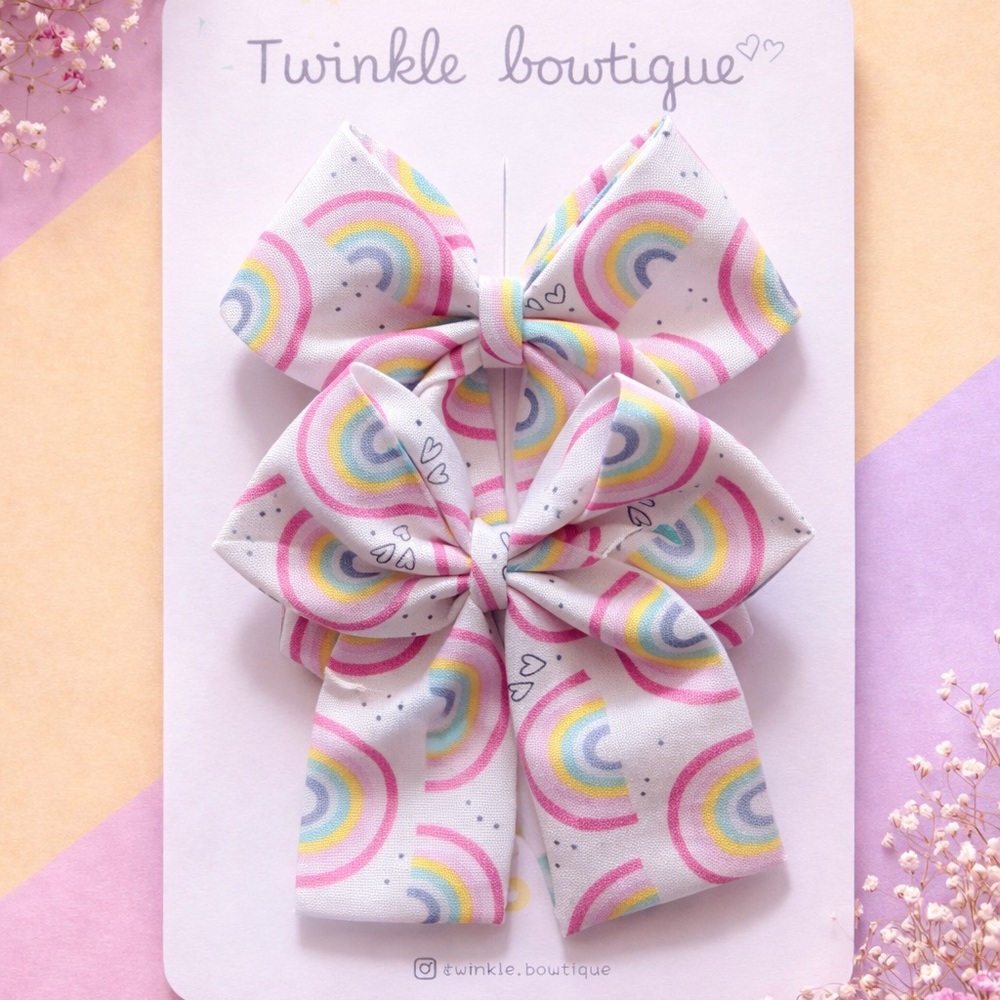 Rainbow pigtail set